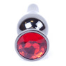 Анальний затор Boss Series - Jewellery Dark Silver BUTT PLUG Red