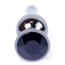 Анальний затор Boss Series - Jewellery Dark Silver BUTT PLUG Black