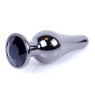 Анальний затор Boss Series - Jewellery Dark Silver BUTT PLUG Black