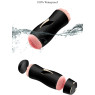 Мастурбатор із двома входами на присосці Boss Series: Vibrating Masturbation Cup Black