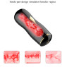 Мастурбатор із двома входами на присосці Boss Series: Vibrating Masturbation Cup Black