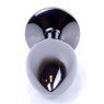 Анальний затор Boss Series - Jewellery Dark Silver PLUG Pink S