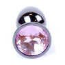 Анальний затор Boss Series - Jewellery Dark Silver PLUG Rose S