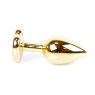 Анальний затор Boss Series - Jewellery Gold Heart PLUG Light Blue S