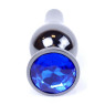 Анальний затор Boss Series - Jewellery Dark Silver BUTT PLUG Blue