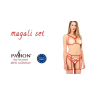 Комплект білизни Passion Exclusive MAGALI SET OpenBra L/XL, red, стрепи, ліф, трусики і пояс