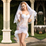 Еротичний костюм нареченої Благочестива Марта One Size White