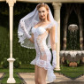 Еротичний костюм нареченої Благочестива Марта One Size White