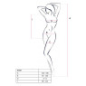 Бодістокінг у велику сітку Passion BS087 black, відкрита спина, халтер, з доступом