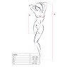 Бодістокінг-сукня Passion BS089 white, міні, плетіння у вигляді павутини