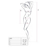 Бодістокінг-сукня з відкритими грудями Passion BS092 white