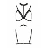 Бюстгальтер-стрепи з чокером Passion Exclusive SHELLY BRA XXL/XXXL, black
