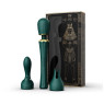 Вібромасажер з насадками Zalo — Kyro Wand Turquoise Green
