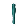 Смартвібратор-пульсатор Zalo — King Turquoise Green, кристал Swarovski