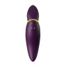 Вібратор 2в1 з язичком Zalo — Hero Twilight Purple, кристал Swarovski