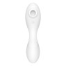 Вакуумний смарт-стимулятор із вібрацією Satisfyer Curvy Trinity 5 (White), керування зі смартфона