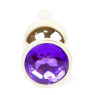 Анальний затор Boss Series - Jewellery Gold BUTT PLUG Purple