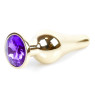 Анальний затор Boss Series - Jewellery Gold BUTT PLUG Purple