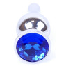 Анальний затор Boss Series - Jewellery Silver BUTT PLUG Dark Blue