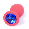 Силіконовий анальний затор Boss Series - Jewellery Red Silicon PLUG Medium Blue M