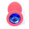 Силіконовий анальний затор Boss Series - Jewellery Red Silicon PLUG Medium Blue M