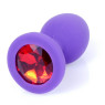 Силіконовий анальний затор Boss Series - Jewellery Purple Silicon PLUG Medium Red M