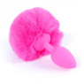 Анальна пробка (розмір S) з хвостом Boss Series - Silicon PLUG Bunny Tail Pink