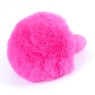 Анальна пробка (розмір S) з хвостом Boss Series - Silicon PLUG Bunny Tail Pink