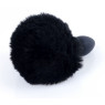 Анальна пробка (розмір S) з хвостом Boss Series - Silicon PLUG Bunny Tail Black