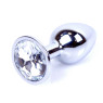 Анальний затор Boss Series - Jewellery Silver PLUG Clear S