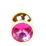 Анальний затор Boss Series - Jewellery Gold BUTT PLUG Pink