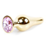 Анальний затор Boss Series - Jewellery Gold BUTT PLUG Rose
