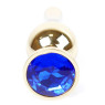 Анальний затор Boss Series - Jewellery Gold BUTT PLUG Dark Blue