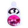 Анальний затор Boss Series - Jewellery Silver BUTT PLUG Pink