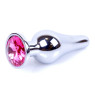 Анальний затор Boss Series - Jewellery Silver BUTT PLUG Pink