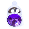 Анальний затор Boss Series - Jewellery Silver BUTT PLUG Purple