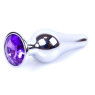 Анальний затор Boss Series - Jewellery Silver BUTT PLUG Purple