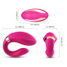 Вібромасажер для пар Boss Series з пультом ДК - Couple Vibrator Pink USB 9 Function