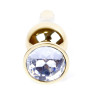 Анальний затор Boss Series - Jewellery Gold BUTT PLUG Clear