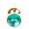 Анальний затор Boss Series - Jewellery Gold BUTT PLUG Green