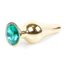 Анальний затор Boss Series - Jewellery Gold BUTT PLUG Green