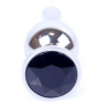 Анальний затор Boss Series - Jewellery Silver BUTT PLUG Black