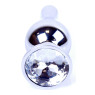 Анальний затор Boss Series - Jewellery Silver BUTT PLUG Clear