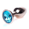 Анальний затор Boss Series - Jewellery Red Gold PLUG Light Blue S