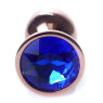 Анальний затор Boss Series - Jewellery Red Gold PLUG Dark Blue S