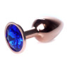Анальний затор Boss Series - Jewellery Red Gold PLUG Dark Blue S