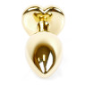 Анальний затор Boss Series - Jewellery Gold Heart PLUG Dark Blue S