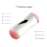 Мастурбатор із двома входами на присосці Boss Series: Vibrating Masturbation Cup White