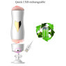Мастурбатор із двома входами на присосці Boss Series: Vibrating Masturbation Cup White