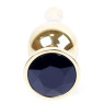 Анальний затор Boss Series - Jewellery Gold BUTT PLUG Black